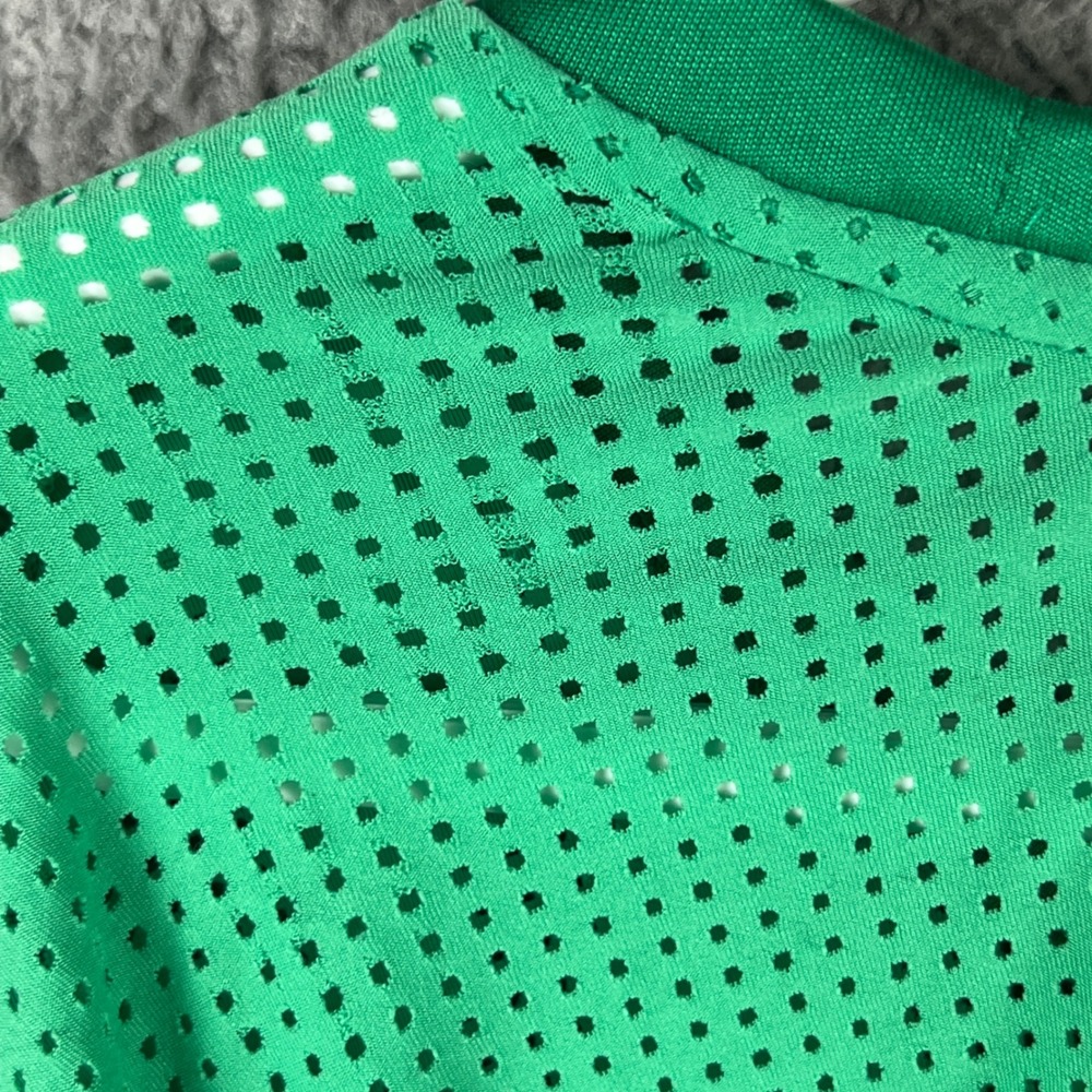 Nike Court Mens Green Striped Mesh Back Challenger Tennis T-Shirt XXL 728953-319 - Picture 11 of 16